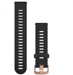 Garmin Óraszíj 20 mm fekete szilikon Rose Gold csat (Quick Release) (010-11251-1H)