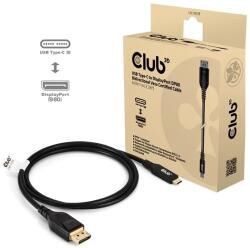 Club 3D USB 3.2 Type C DisplayPort 2.1 Átalakító Fekete 1m CAC-1559 (CAC-1559)