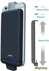 Ksix Made for iphone power case 3000 mAh fekete (KSIX BXIPPC01)