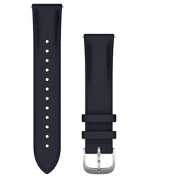 Garmin Vivomove 3 óraszíj 20mm sötétkék bőr ezüst csat (Quick Release) (010-12924-20)