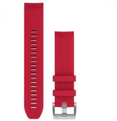 Garmin Marq óraszíj 22mm plazma vörös szilikon ezüst csat (QuickFit) (010-12738-17)