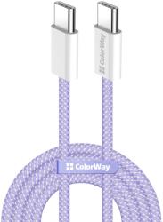 ColorWay USB 2.0 Type C Összekötő Lila 1m CW-CBPDCC061-PU (CW-CBPDCC061-PU)
