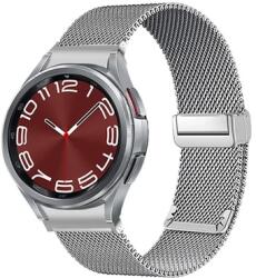 MYBANDZ Csatos milánói fém óraszíj Samsung Galaxy Watch 4-5-6 20mm ezüst (63270)