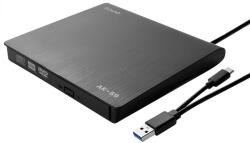 SAVIO AK-59 External Slim CD/DVD drive USB-C fekete (AK-59)