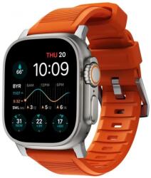 Nomad Goods Rugged szíj Apple Watch Ultra (49mm) 8/7 (45mm)/6/SE/5/4 (44mm)/3/2/1 (42mm) narancs/ezüst (NM01287285)
