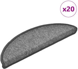 vidaXL 20 db sötétszürke lépcsőszőnyeg 56x17x3 cm (VD3365782)