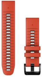 Garmin Óraszíj 22 mm piros/grafit szilikon (QuickFit) (010-13280-04)
