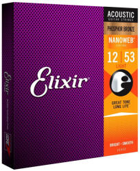 Elixir 16052 Nanoweb Phosphor Bronze 12-53 Light (EL-16052)