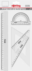 rOtring Vonalzó készlet, műanyag, ROTRING, víztiszta (R221370) - officemarket