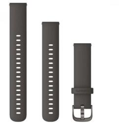 Garmin Venu 2S óraszíj 18 mm sötétszürke szilikon szürke csat (Quick Release) (010-12932-0E)