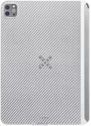 PITAKA MagEZ Pro Case Műanyag hátlap töltőtok PitaFlow vezeték nélküli töltővel Apple iPad Pro 11 (2020 / 2021 / 2022) fehér