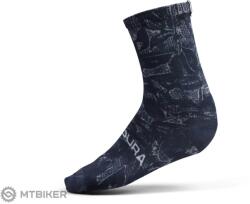 Endura Grid Floral LTD mintás zokni, fekete (L-XL (EU 42-47))