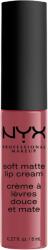 NYX Cosmetics Soft Matte Lip Cream rúzs, matt, folyékony, 8 ml - 25 Budapest
