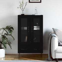 vidaXL fekete szerelt fa magasszekrény 69, 5 x 31 x 115 cm (VD828293)