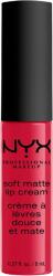NYX Cosmetics Soft Matte Lip Cream rúzs, matt, folyékony, 8 ml - 01 Amsterdam