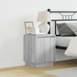 vidaXL Éjjeli szekrény LED világítással 2 db Szürke Sonoma 39x34, 5x50 cm (VD869605)