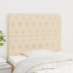 vidaXL 2 db krémszínű szövet fejtámla 100x7x78/88 cm (VD3116663)