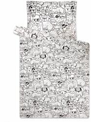 sleep well microflannel Macskák és kutyák 140 × 200, 70 × 90 cm (01858-KOCKYAPSIKA)