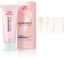 Wella Shinefinity Zero Lift Glaze félig permanens áttetsző festék, 09/13 Toffee Milk nagyon világos aranyszürke szőke, 60 ml