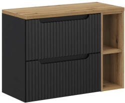 Comad Set dulap Comad Nova Black NOVA BLACK D2 82-60-2S, dulap Comad Nova Oak NOVA OAK 81-20-39, NOVA OAK A 89-80 (SETNOBBOAK80CMLR)