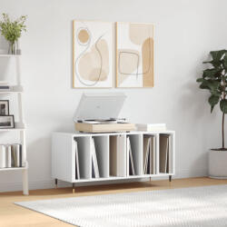 vidaXL magasfényű fehér szerelt fa hanglemezszekrény 100 x 38 x 48 cm (VD831742)