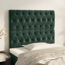 vidaXL 2 db sötétzöld bársony fejtámla 90x7x78/88 cm (VD3116707)