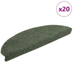 vidaXL 20 db zöld öntapadó lépcsőszőnyeg 65x21x4 cm (VD3365654)