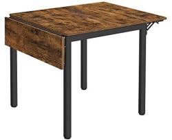 Összecsukható étkezőasztal 2-4 fő részére kis helyekre Vintage Brown/Black Lumarko! (KDT077B01 XXX)