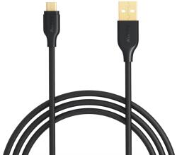 AUKEY USB 2.0 apa - MicroUSB apa Adat- és töltőkábel 1m - Fekete (CB-MD1) (CB-MD1)