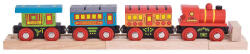 Bigjigs Toys Utasszállító fa vonat - 4 db - BigJigs (BJT421)