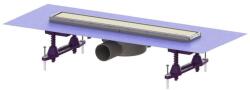 KESSEL Set rigola pentru dus plus capac Kessel Linearis Compact 55 cm inox cu sita de par si clapeta multistop (45600.61FM)