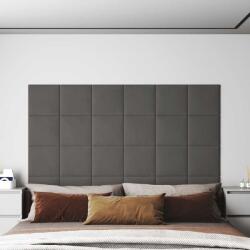 vidaXL 12 db sötétszürke bársony fali panel 30 x 30 cm 1, 08 m2 (343808)