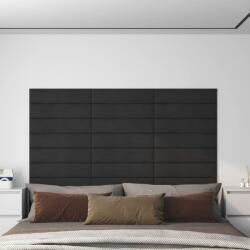 vidaXL 12 db fekete bársony fali panel 60 x 15 cm 1, 08 m2 (343840)