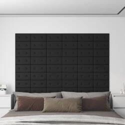 vidaXL 12 db fekete műbőr fali panel 30 x 15 cm 0, 54 m2 (343967)