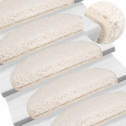 vidaXL 15 db fehér lépcsőszőnyeg 65 x 21 x 4 cm (133906)