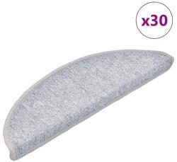 vidaXL 30 db világosszürke lépcsőszőnyeg 56x17x3 cm (3365736)