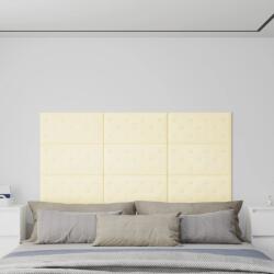vidaXL 12 db krémfehér műbőr fali panel 60 x 30 cm 2, 16 m2 (343989)