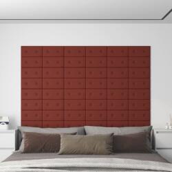 vidaXL 12 db bordó műbőr fali panel 30 x 15 cm 0, 54 m2 (343972)