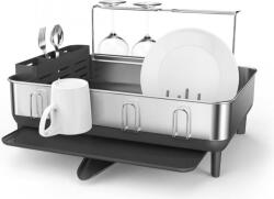 simplehuman Отцедник за съдове Simplehuman с поставки за чаши и чаши на столче сив (KT1181)
