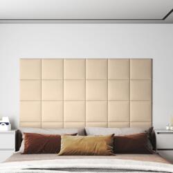 vidaXL 12 db krémszínű szövet fali panel 30 x 30 cm 1, 08 m2 (343788)