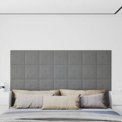 vidaXL 12 db szürke műbőr fali panel 30 x 30 cm 1, 08 m2 (343977)