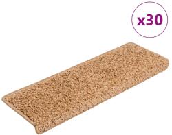vidaXL 30 db bézs lépcsőszőnyeg 65 x 21 x 4 cm (3365827)