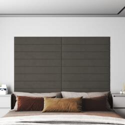 vidaXL 12 db sötétszürke bársony fali panel 90x15 cm 1, 62 m2 (343892)