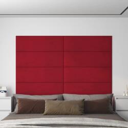 vidaXL 12 db bordó bársony fali panel 90 x 30 cm 3, 24 m2 (343923)