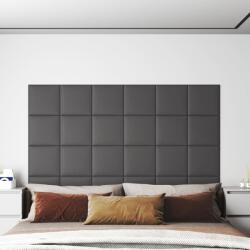 vidaXL 12 db szürke műbőr fali panel 30 x 30 cm 1, 08 m2 (343802)