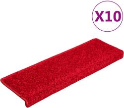 vidaXL 20 db piros lépcsőszőnyeg 65 x 21 x 4 cm (3365857)