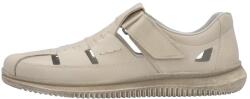 RIEKER Pantofi barbati, Rieker, 10453-60-Bej, casual, piele naturala, perforati, cu talpa joasa, bej (Marime: 43)