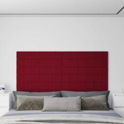 vidaXL 12 db bordó bársony fali panel 90 x 15 cm 1, 62 m2 (344109)