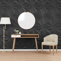 vidaXL 12 db fekete XPS csillagmintás fali panel 50 x 50 cm 3 m2 (356934)