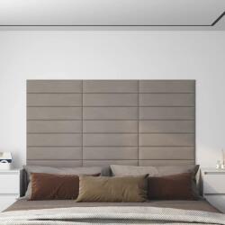 vidaXL 12 db világosszürke bársony fali panel 60x15 cm 1, 08 m2 (343835)